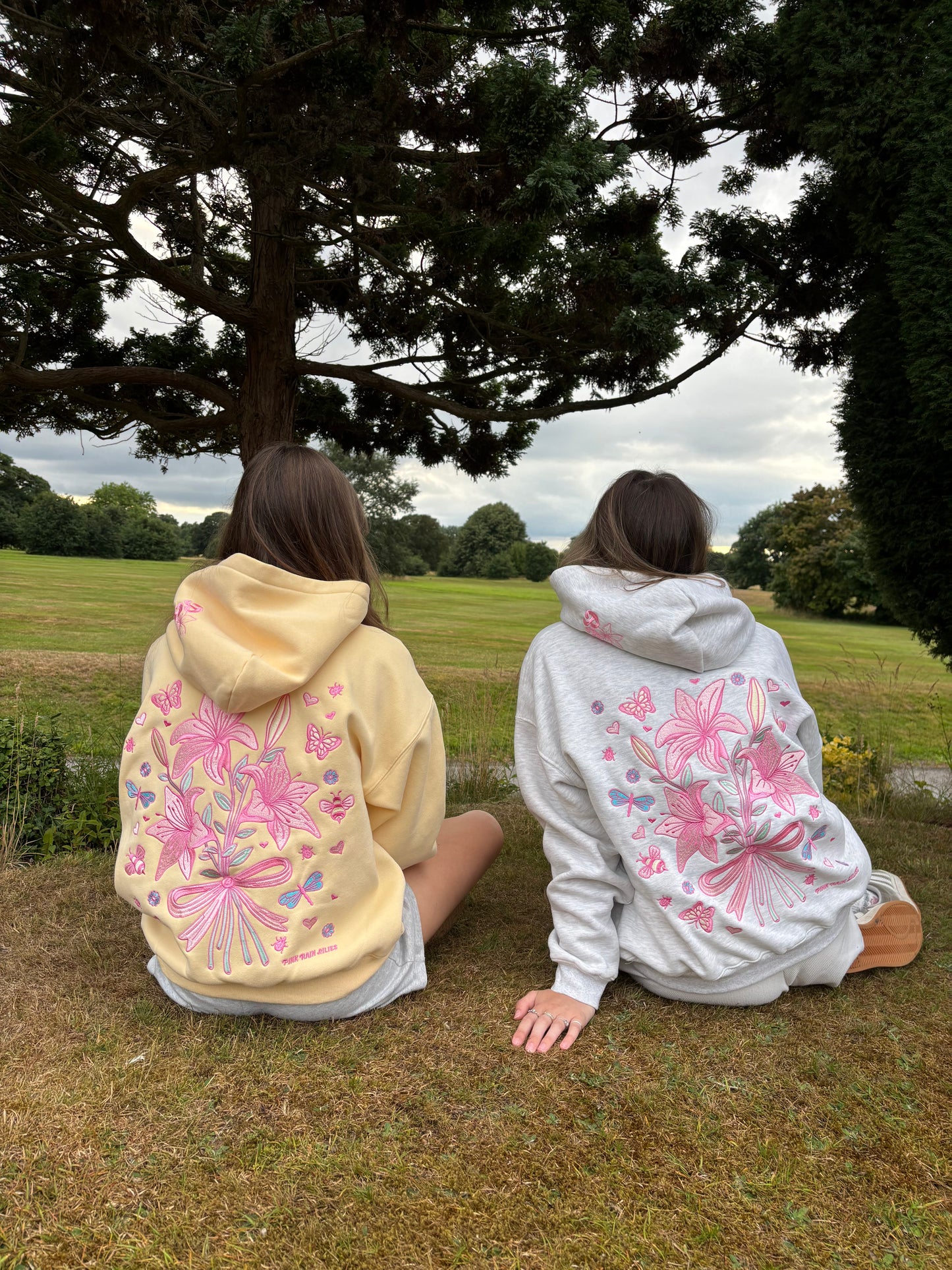 Bow & Blossom hoodie in Haze