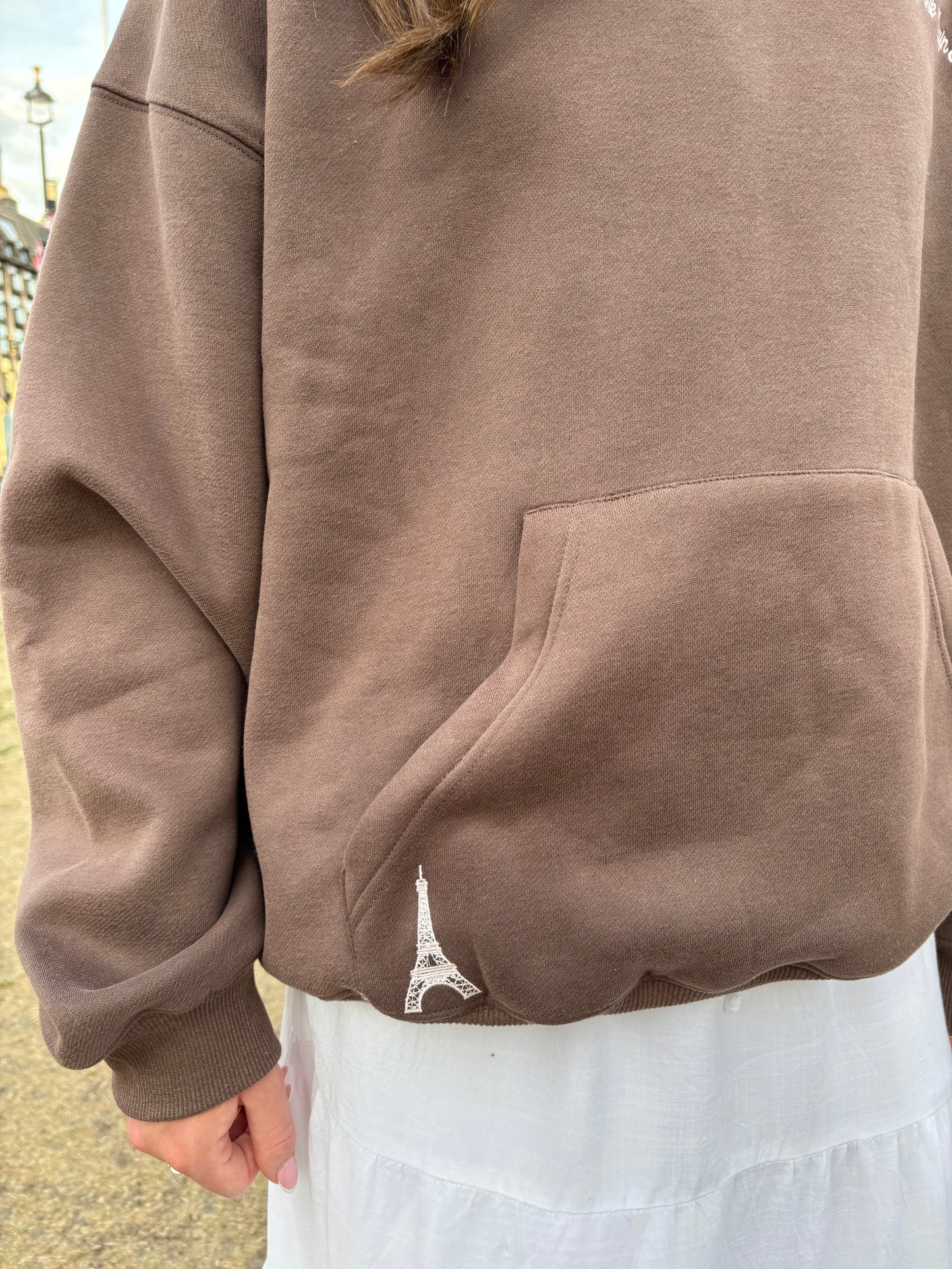 NEW Postcard hoodie in chocolate