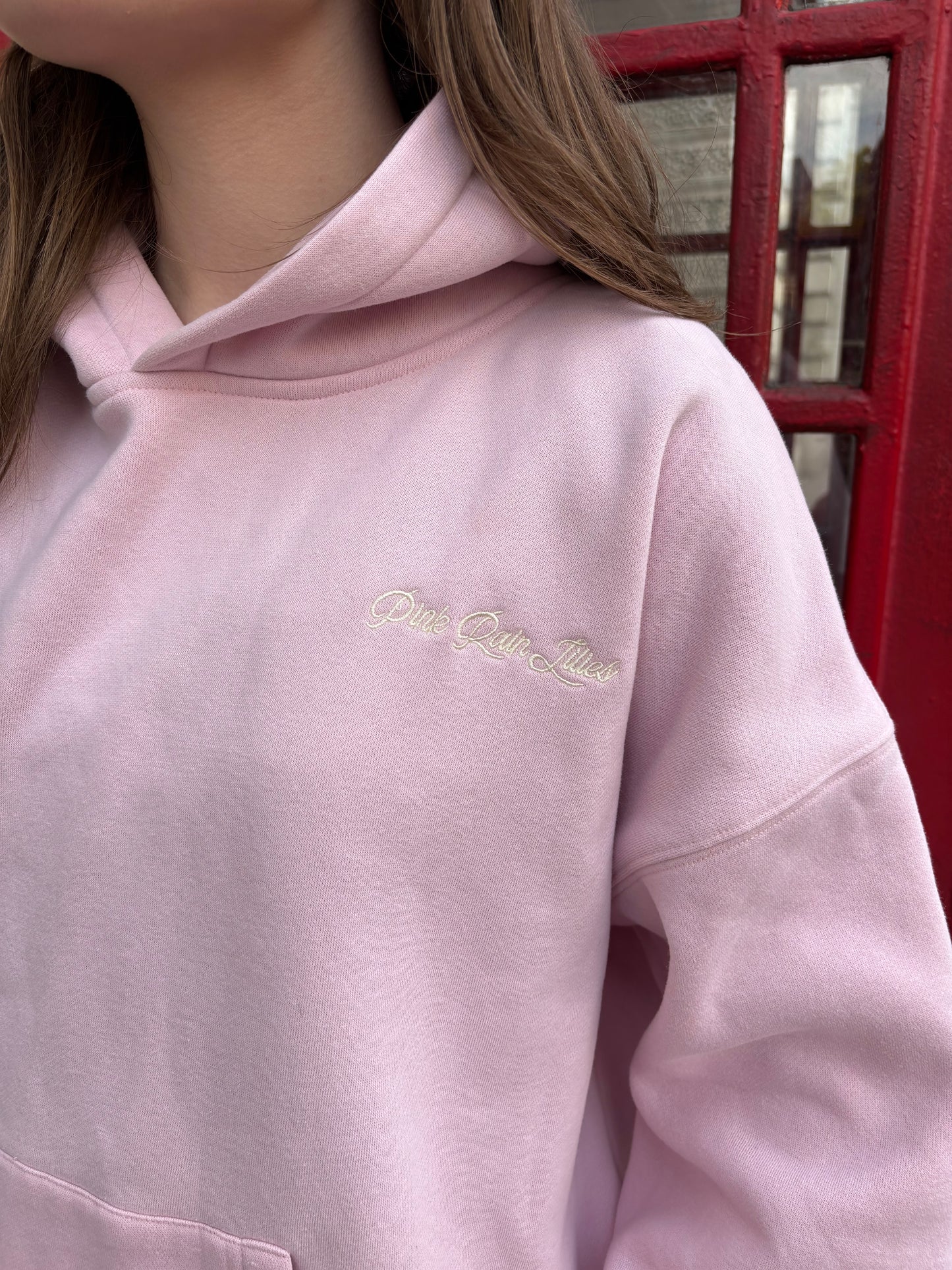 NEW Postcard hoodie in powder pink