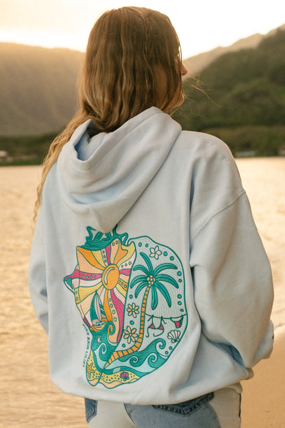LIMITED EDITION Conch hoodie in Ice Blue