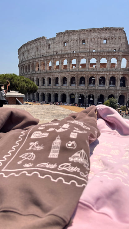 NEW Postcard hoodie in chocolate