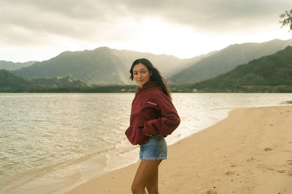 NEW Bow & Blossom hoodie in Cherry