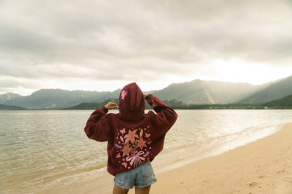NEW Bow & Blossom hoodie in Cherry