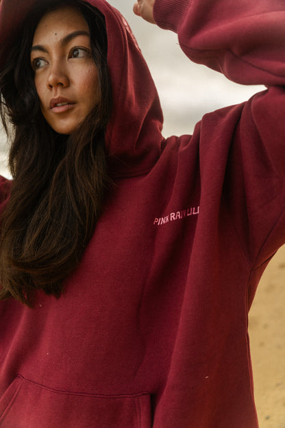 NEW Bow & Blossom hoodie in Cherry