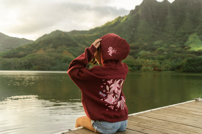 NEW Bow & Blossom hoodie in Cherry