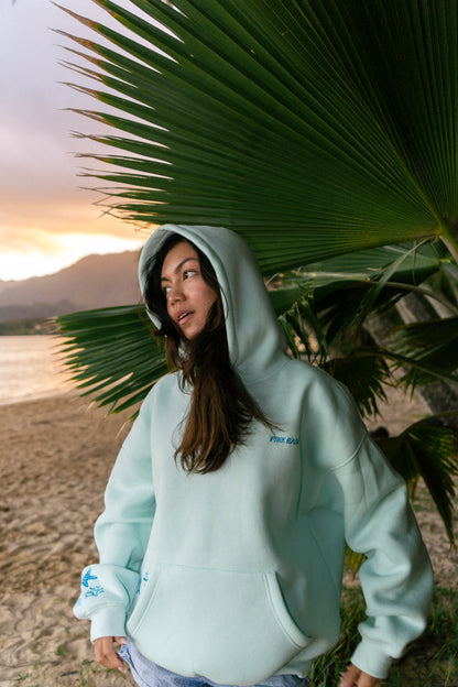 Shell Yeah! hoodie in sea glass