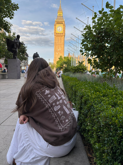 NEW Postcard hoodie in chocolate