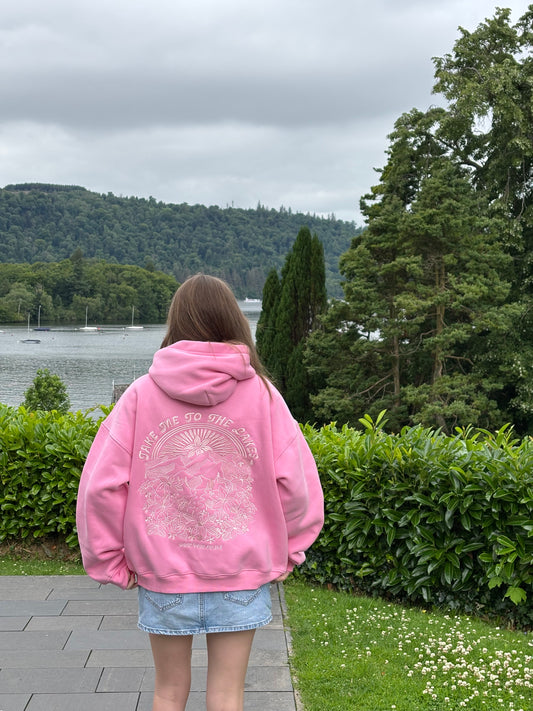 NEW! lakes hoodie in bubble gum
