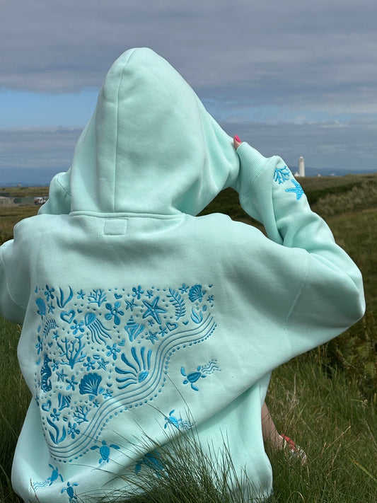 Shell Yeah! hoodie in Sea Glass