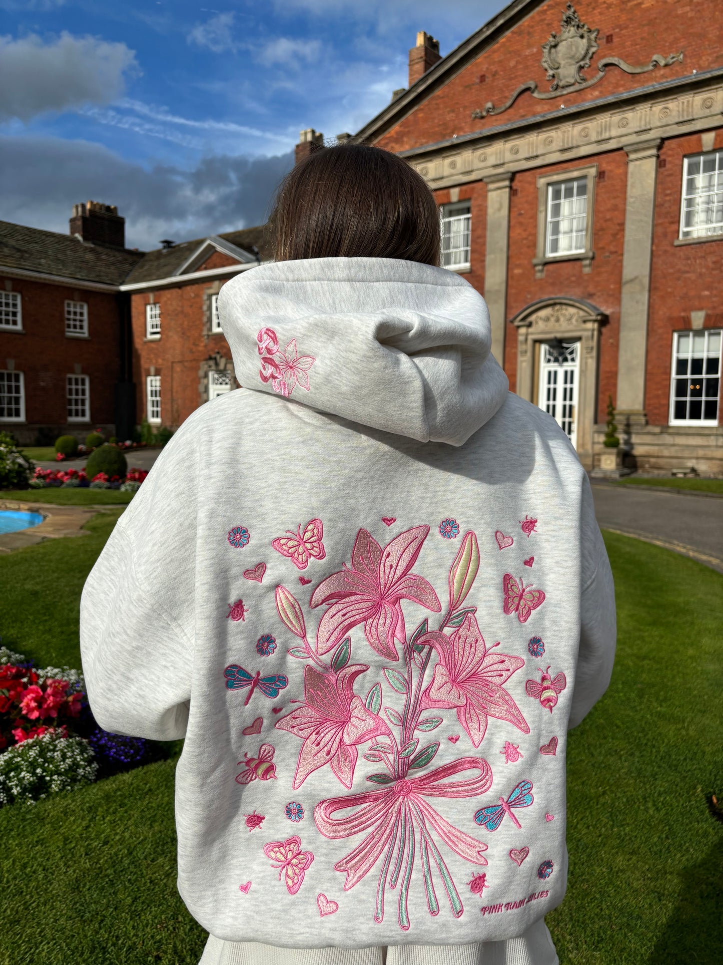 Bow & Blossom hoodie in haze