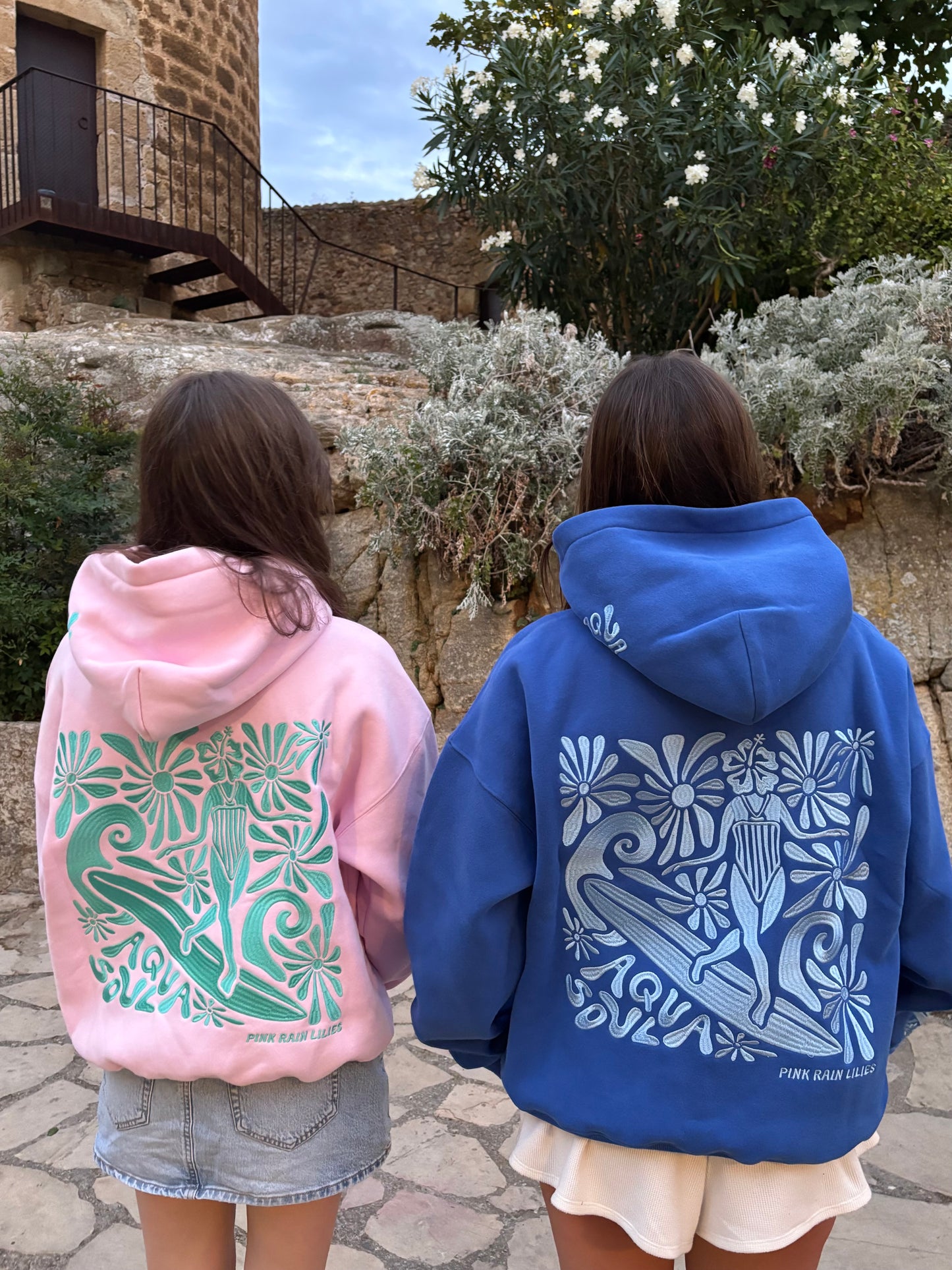 Aqua Soul hoodie in Strawberry Matcha