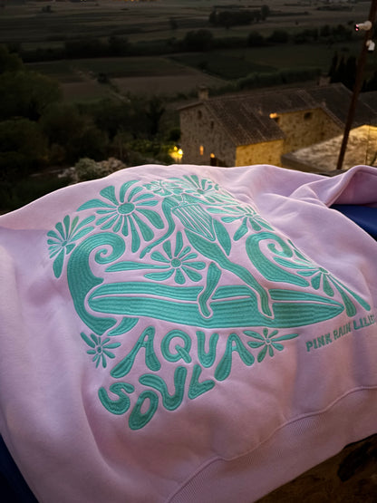 Aqua Soul hoodie in Strawberry Matcha